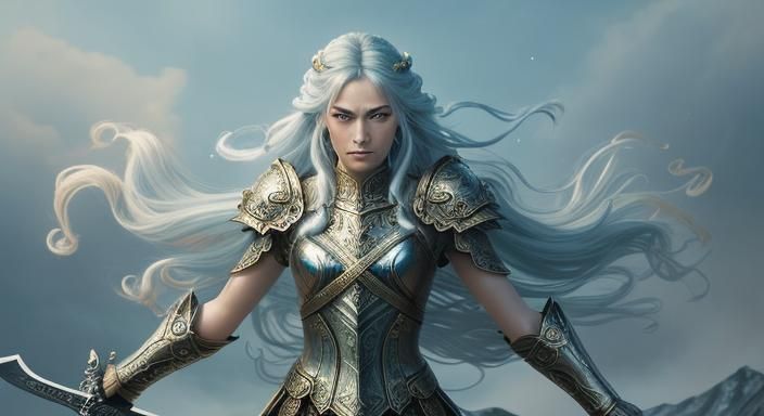 Valkyrie's Symphony: Ethereal Fantasy Illustration