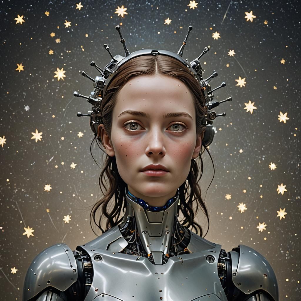 Urania and Robot: Photorealistic Sci-Fi Concept Art