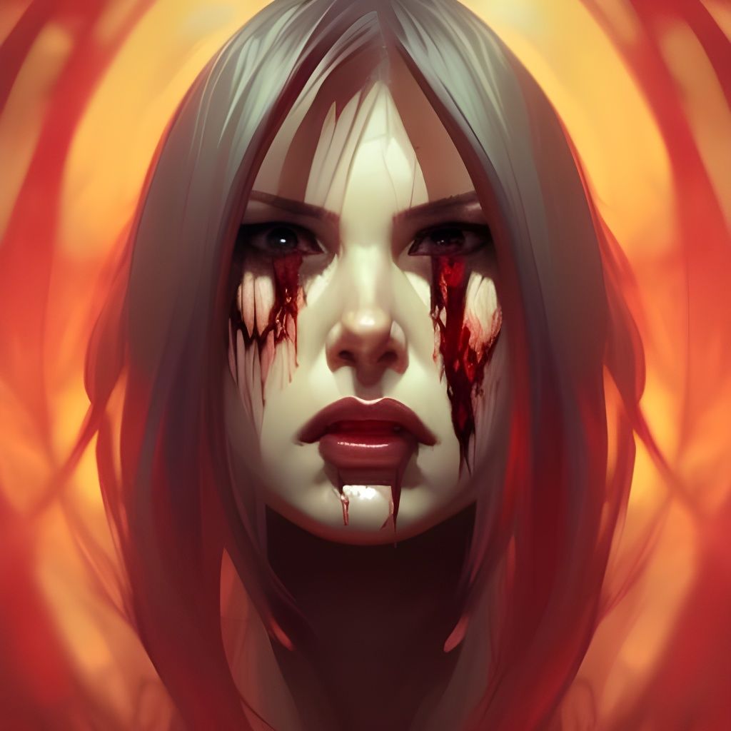 Demonic Serial Killer Portrait in Eldritch Style