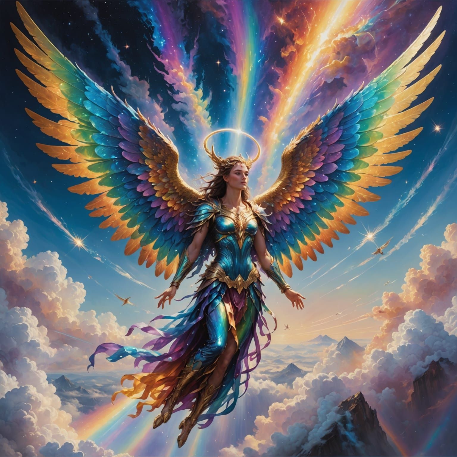 Celestial Being Descends in Hyper-Realistic Detail