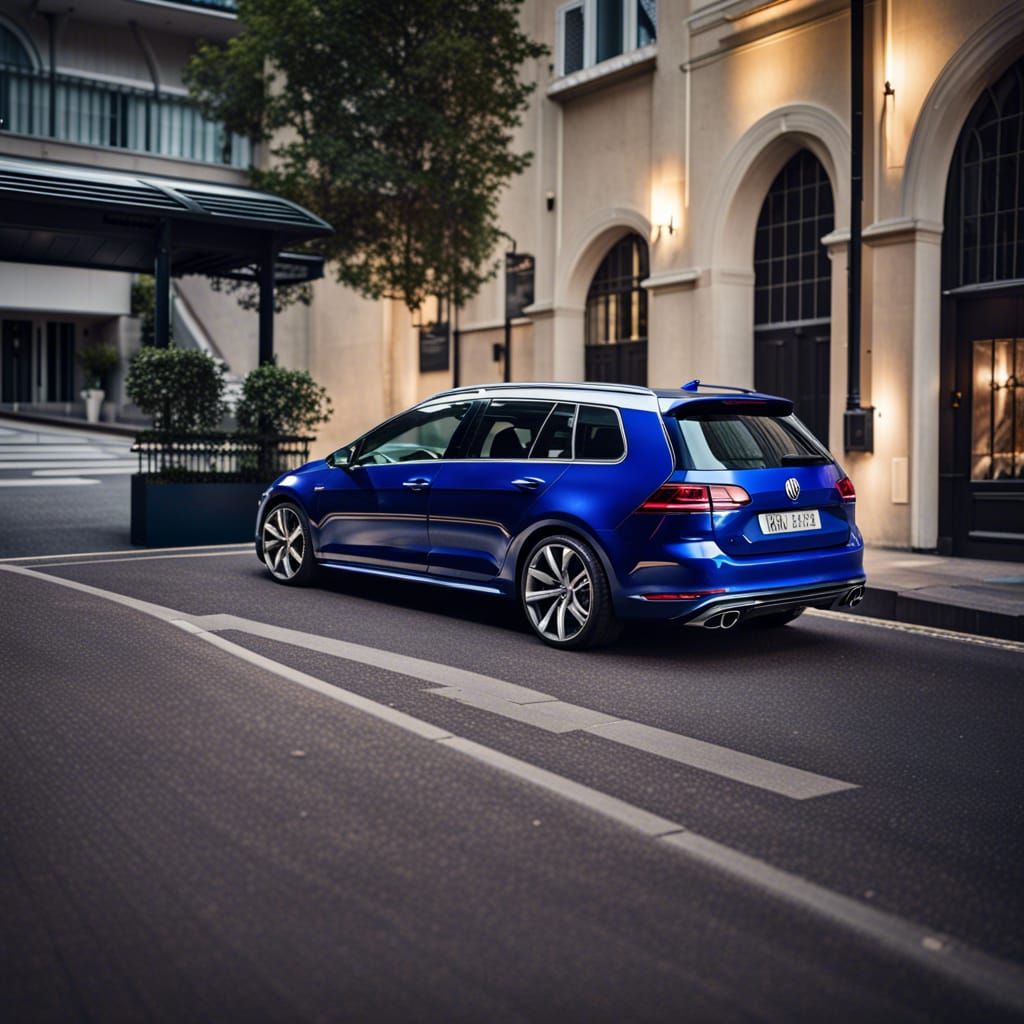 Lapis Blue VW Golf R Estate: Professional Car Photography