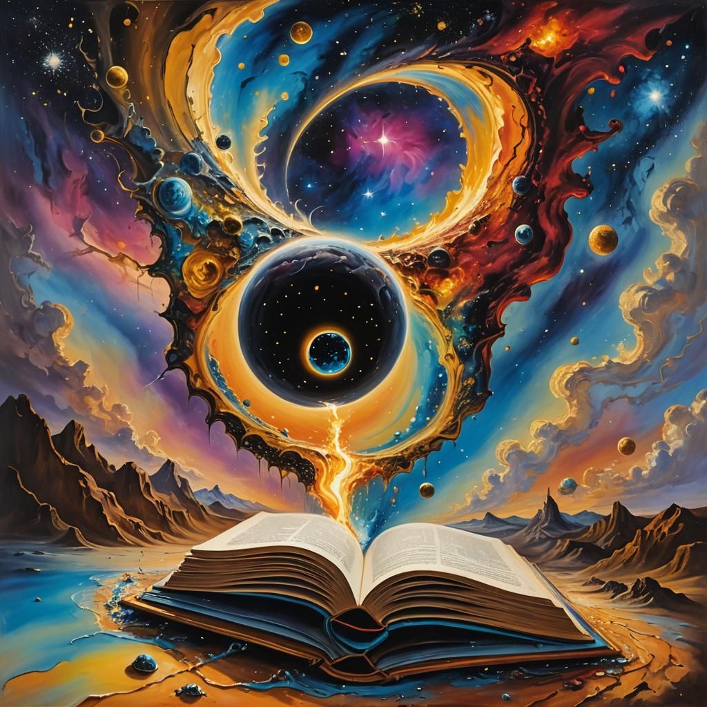 Cosmic Surrealism: Galaxy and Black Hole Book