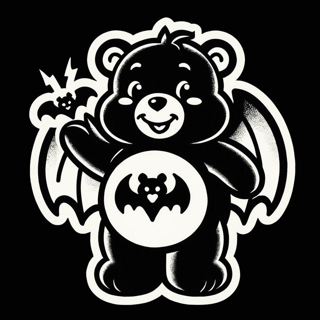 Simple Bats in Flight Silhouette Design