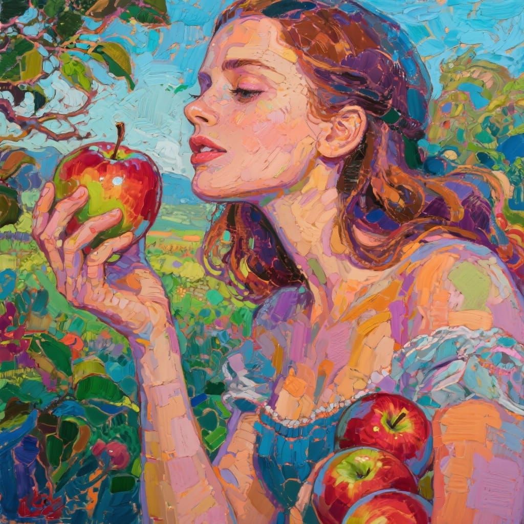 Anna Kendrick as Eve Picking Apple in Garden of Eden