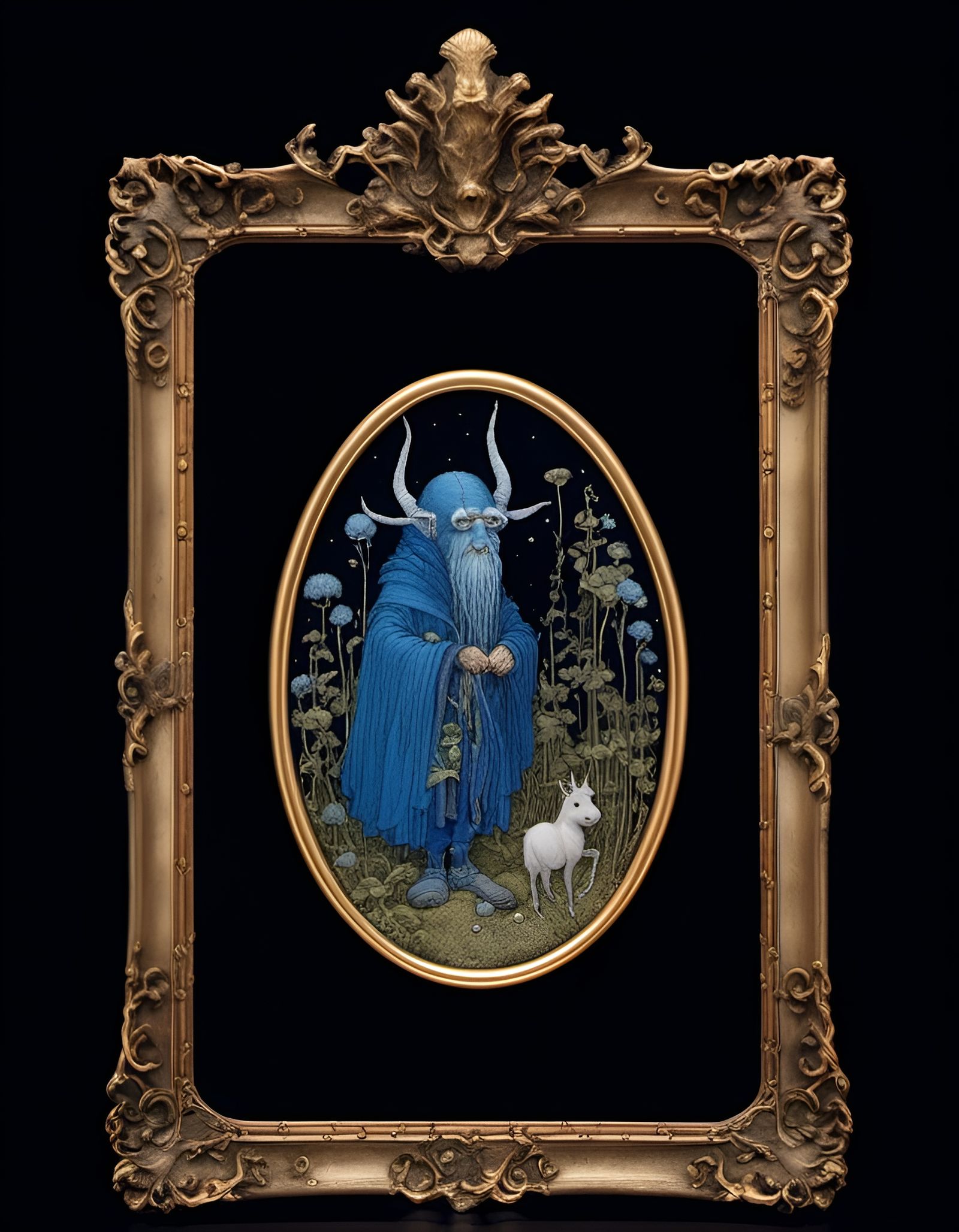 Blue Cloak Troll in Renaissance Style