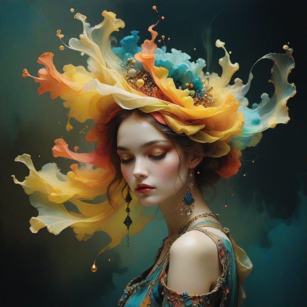 Vibrant Arabesque Patterns in Triadic Colors