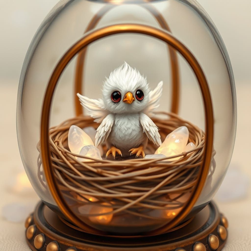 Baby Phoenix in Starlight Nest Terrarium