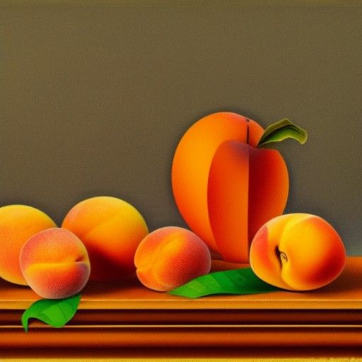 Art Deco Still Life with Peaches