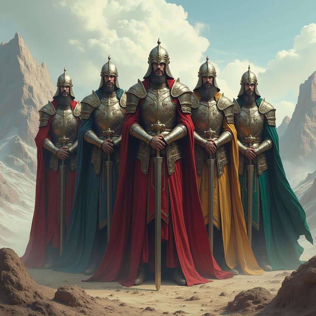Majestic Generals in Cinematic Landscape