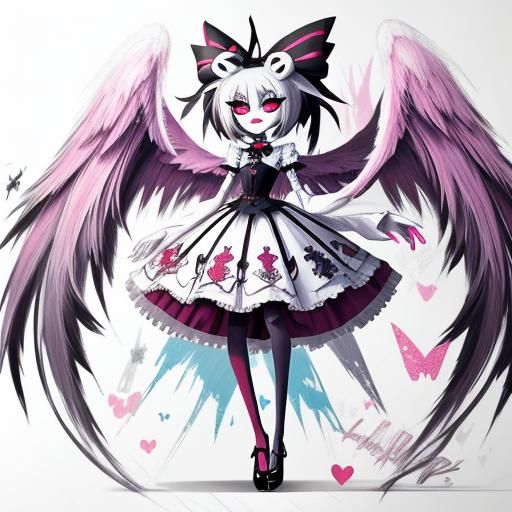 Character in Hazbin Hotel Art Style