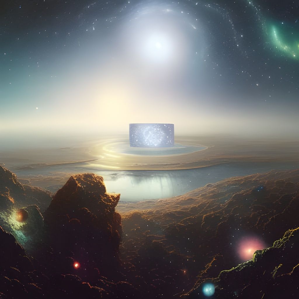 Cosmic Whirlpool Galaxy with Nebulas and Stardust