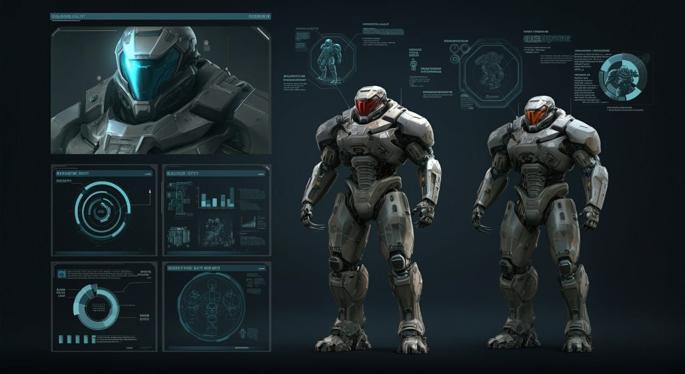 Cutting-Edge Soldier Battle Suit in High-Tech 3D