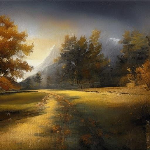 Landscape in Style of Sorin Dumitrescu