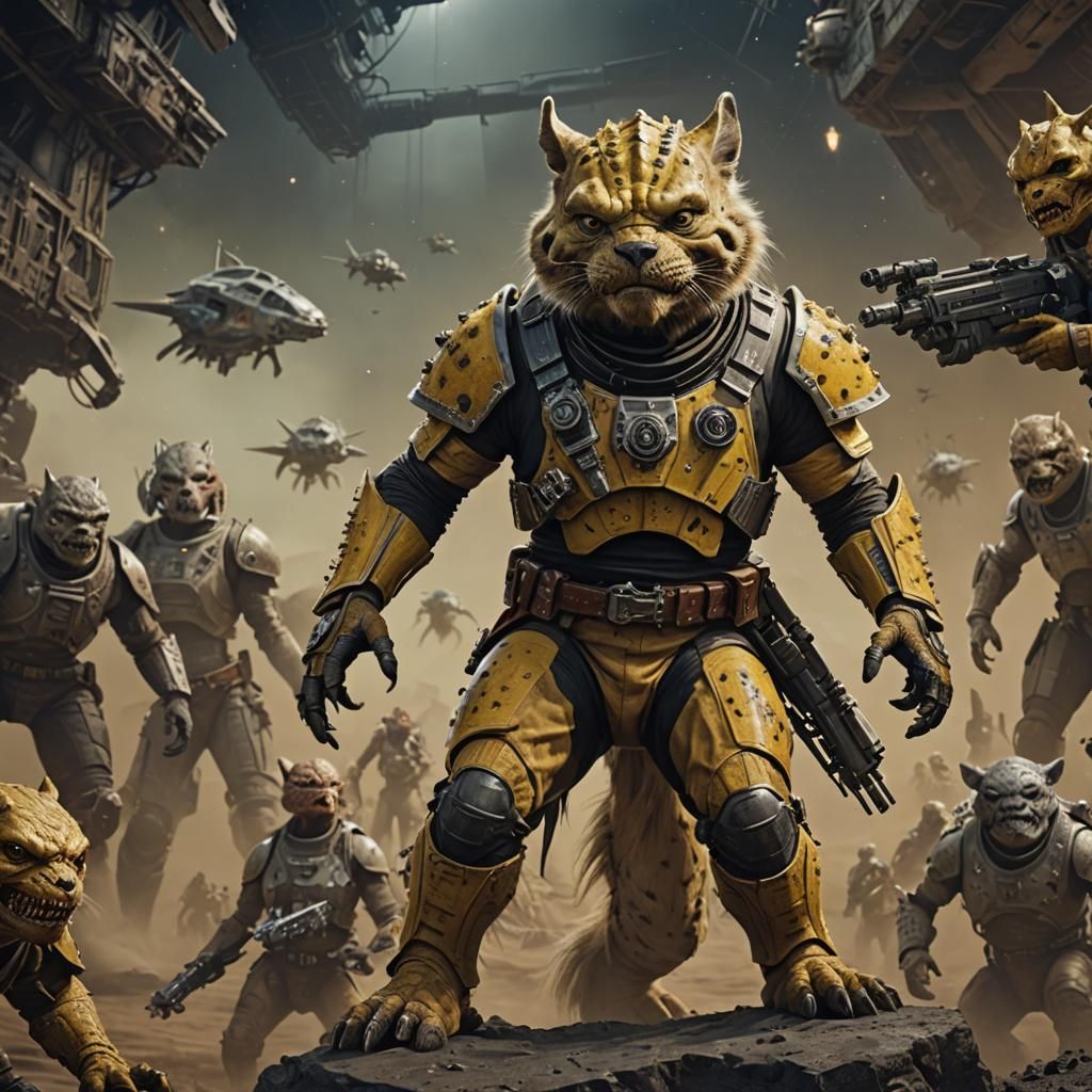 Space Pirate Hybrid Creature: Digital Matte Painting