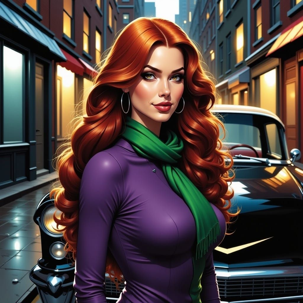 Ethereal Woman in a Dark Alley