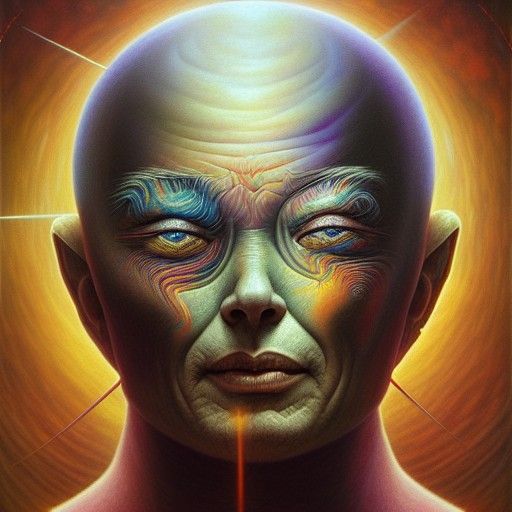 Clint Howard Portrait in Celestial Hyperrealism