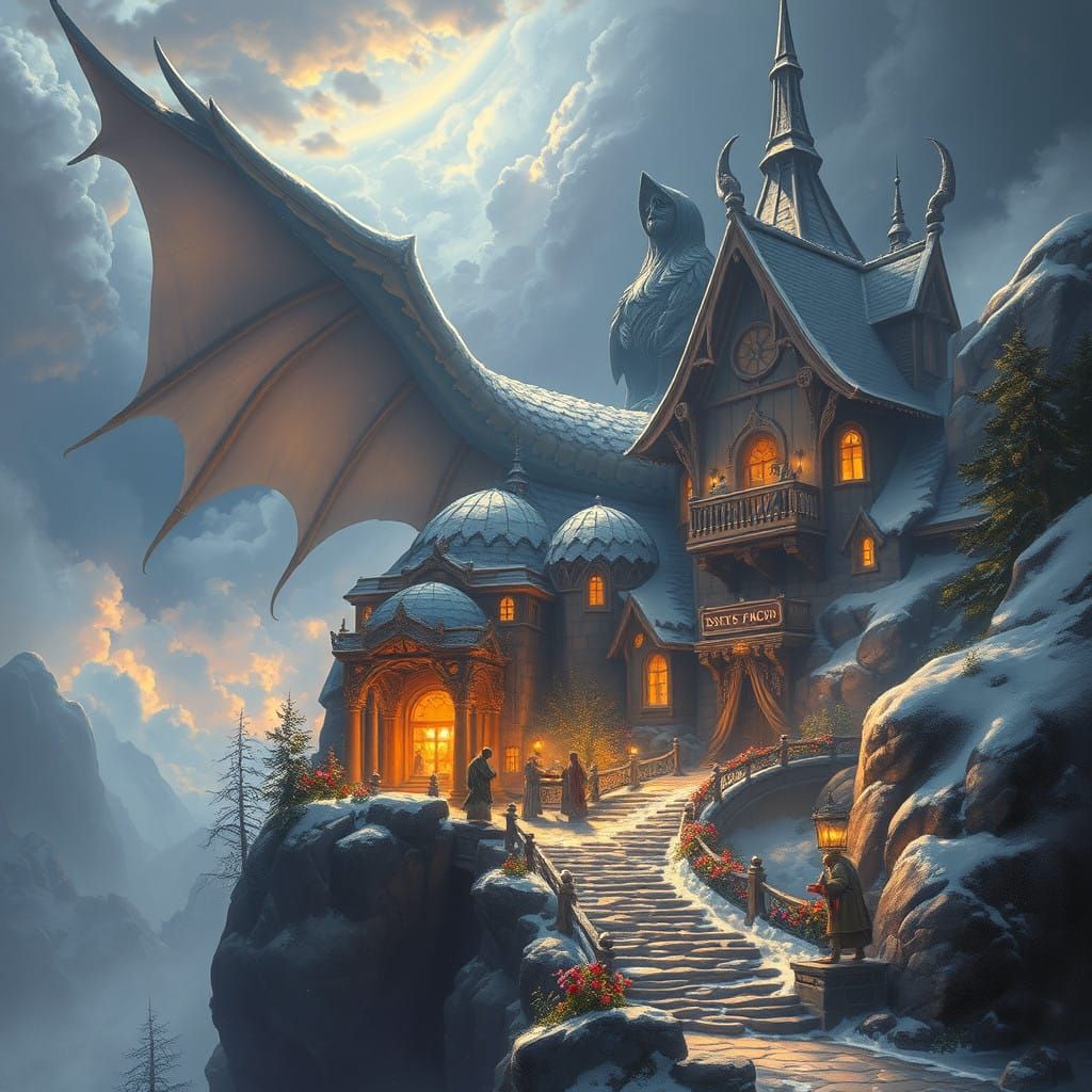 Satan Falls from Heavenly Realms in Ethereal Fantasy Scene