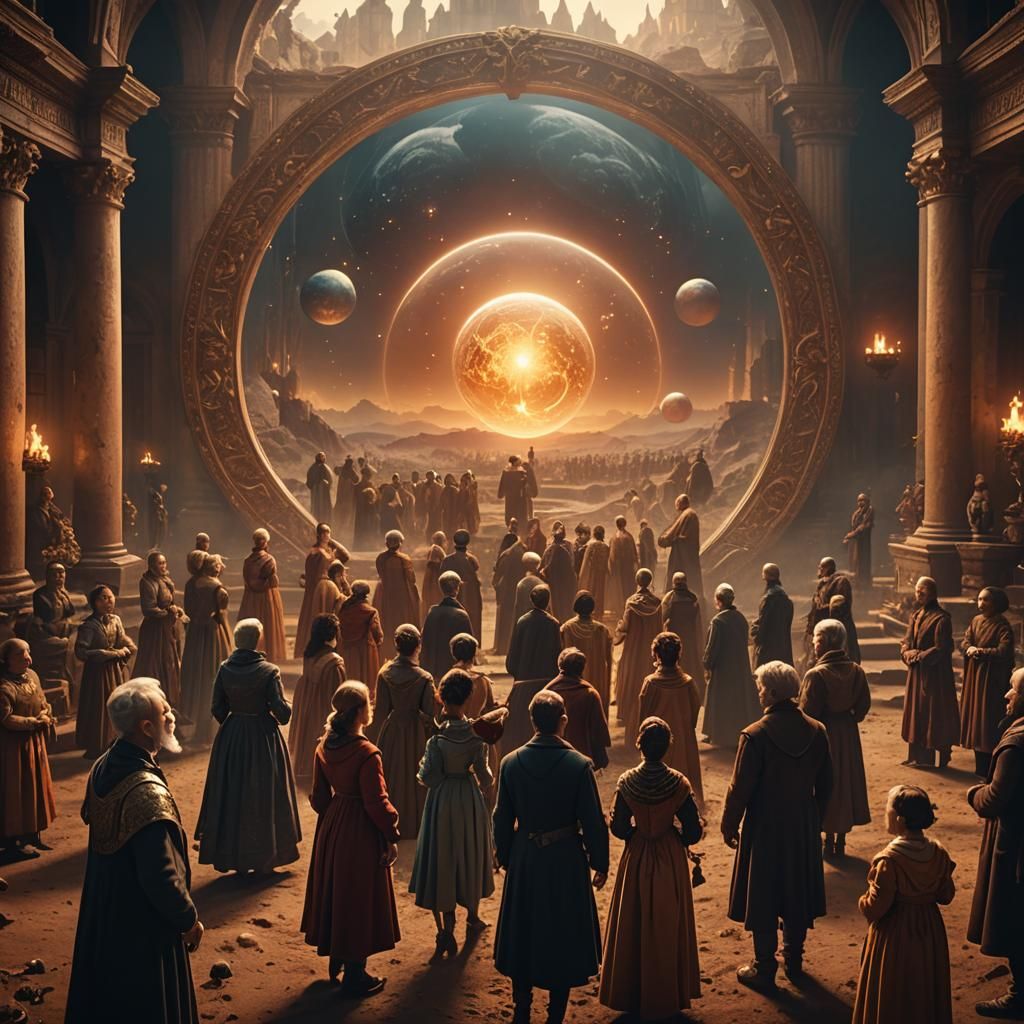 Ancestral Gathering in Baroque Style