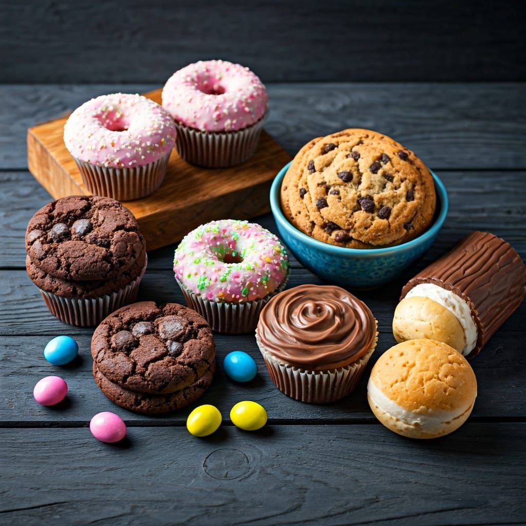 Colorful Array of Delectable Desserts