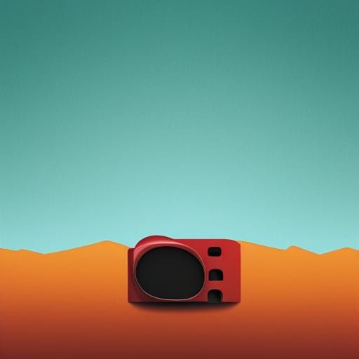 iPhone Steep Prehistoric Red Television: Matte Painting