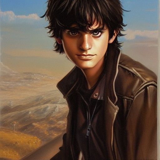 Nico Di Angelo Portrait in Oil Paint