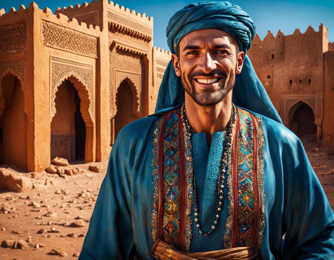 Handsome Moroccan Man Showcases Vibrant Oasis of Skoura