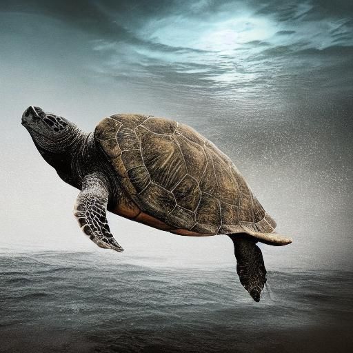 Turtle Whale Hybrid in Hyperrealistic Style