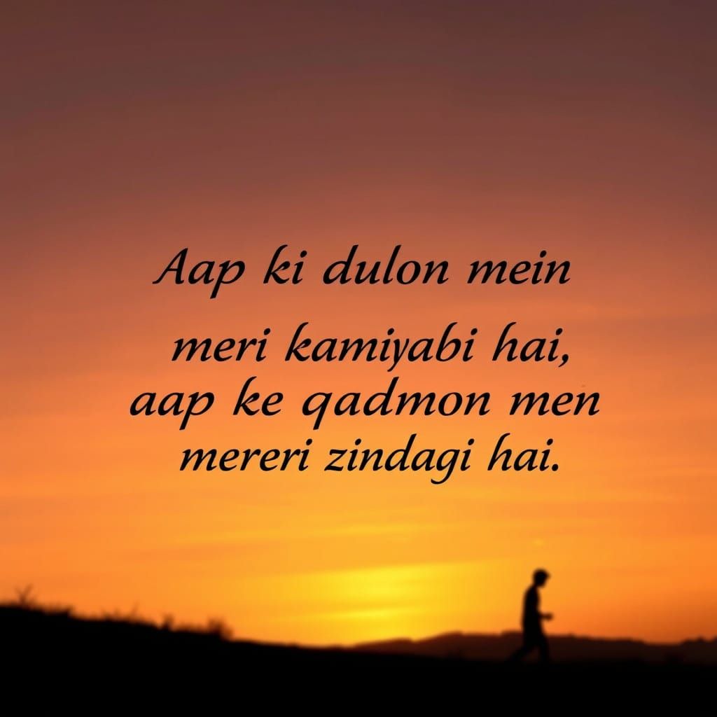 Soft Urdu Sunset Background with Family and Love Quote