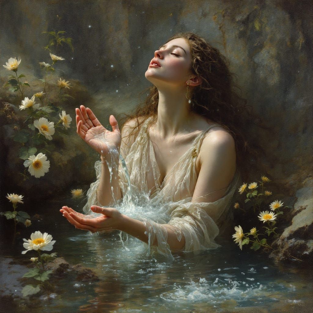 Divona, the Gallic goddess of sacred springs and rivers