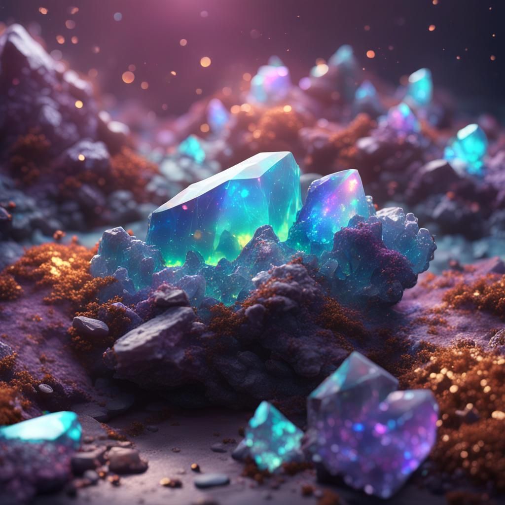 Opal Aura Quartz: Detailed Fantasy Concept Art