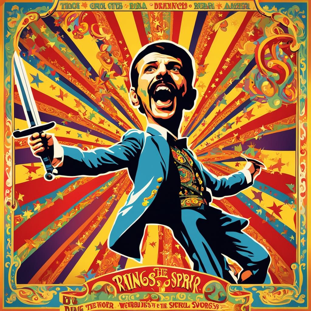 Ringo Starr as Sword Swallower in Pop Art Circus Poster