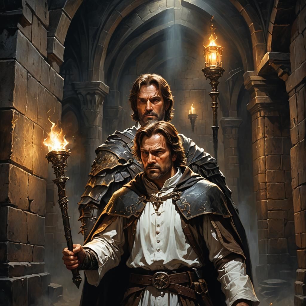 Cleric in Dungeon: Dark Fantasy Concept Art