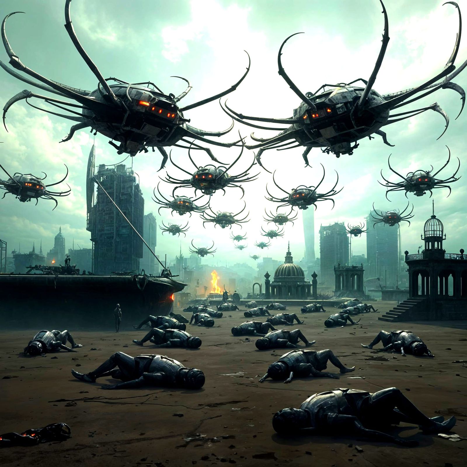Insectoid Alien Horde Plummets into Sleeping City