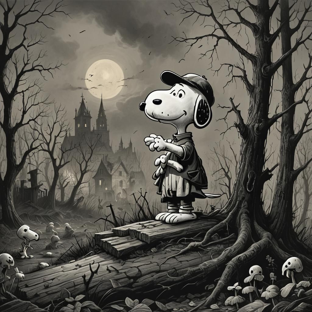 Horrific Snoopy in Doré Style
