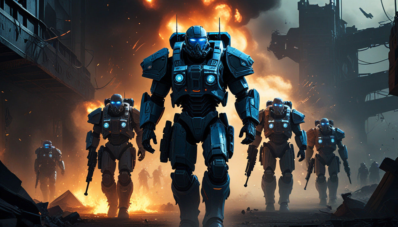 Gritty Futuristic Battle on a War-Torn Alien Planet in Indus...