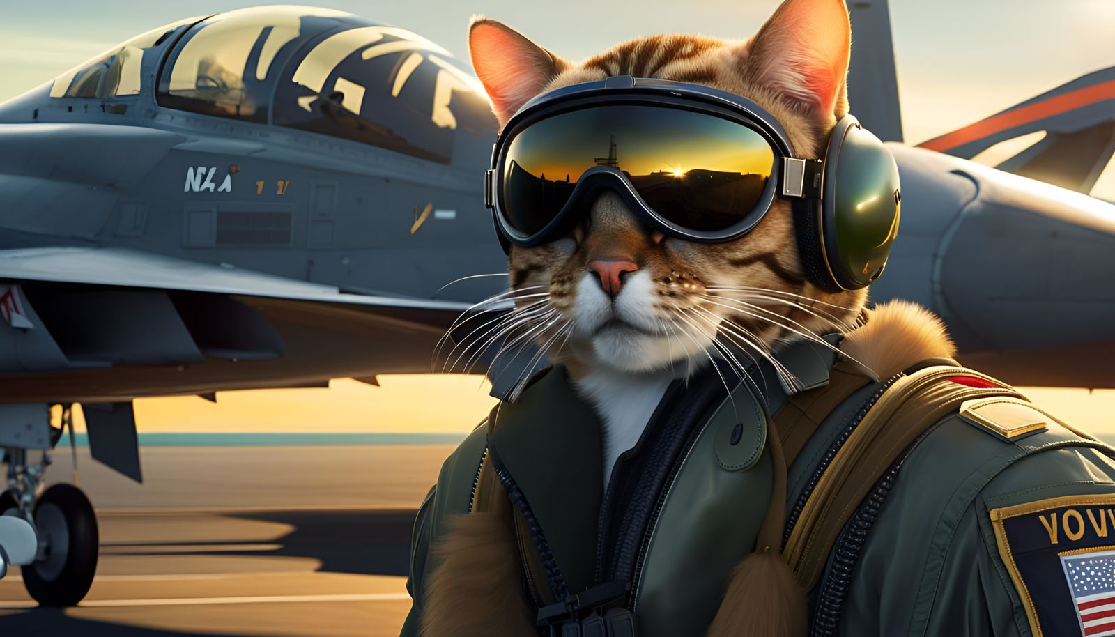 Cat Pilot Movie Still on Aircraft Carrier