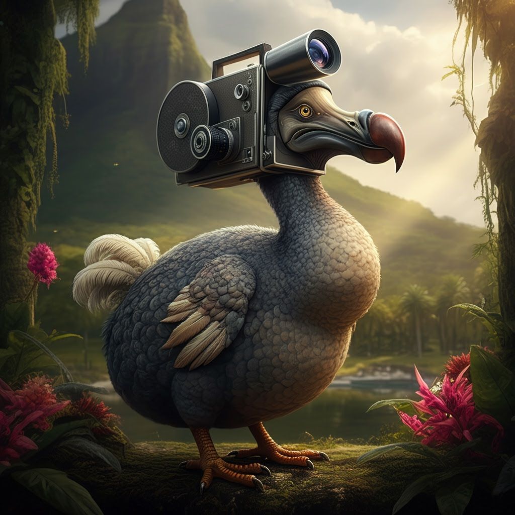 Cyborg Dodo Camera in Mauritius Sunlight