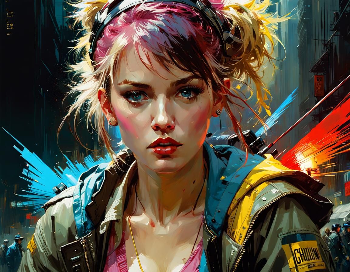 8-Bit Chase HQ Color Clash Fine Art