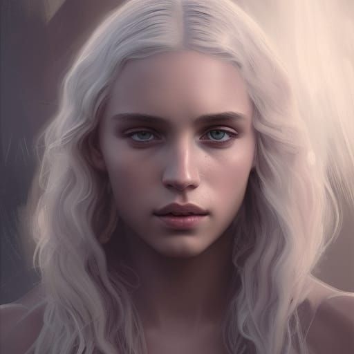 Rhaenyra Targaryen Portrait in Art Nouveau Style