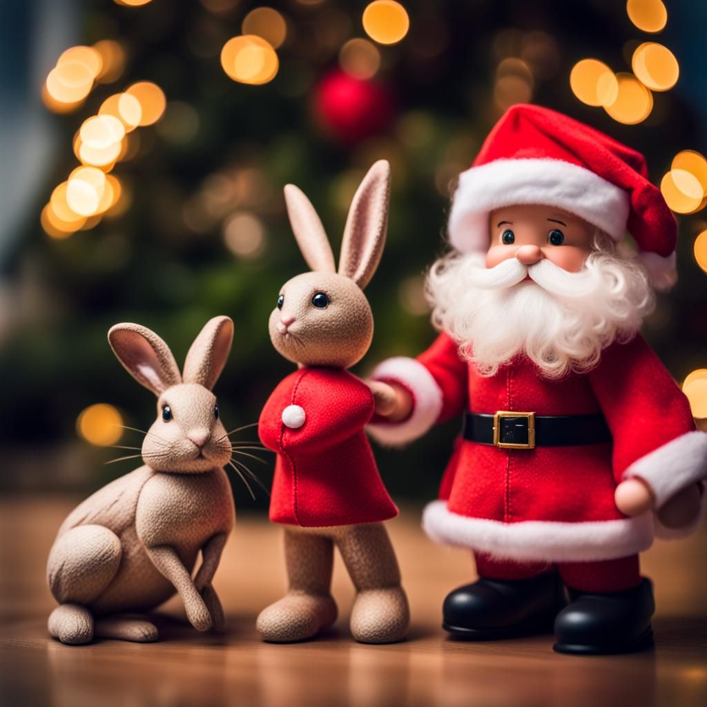 Valentine Angel and Santa Claus Encounter