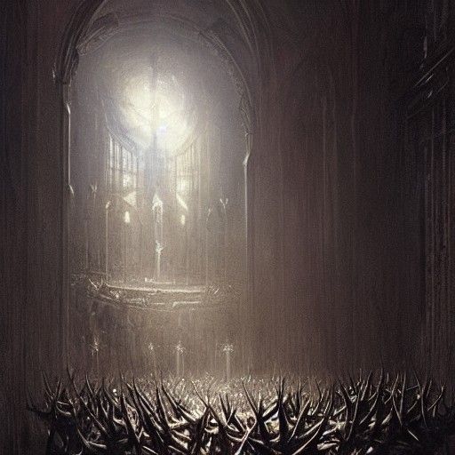 Crown of Thorns in Gothic Horror Style