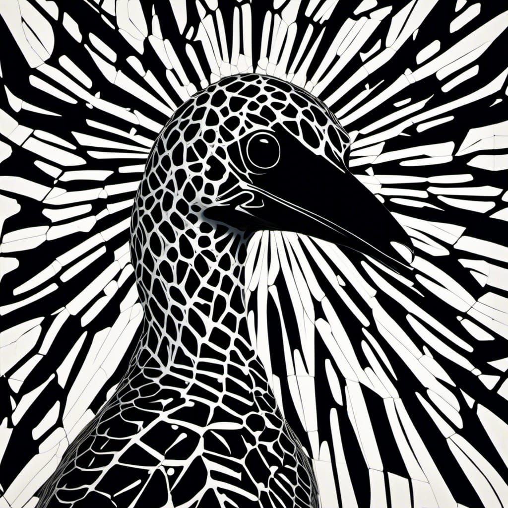 Raven Skeleton Photogram in Rayograph Style