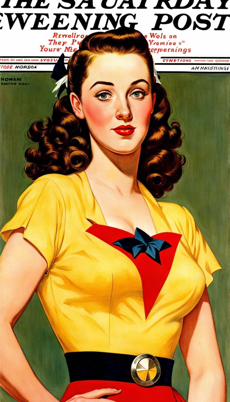 Saturday Evening Post magazine cover from the 1940s.