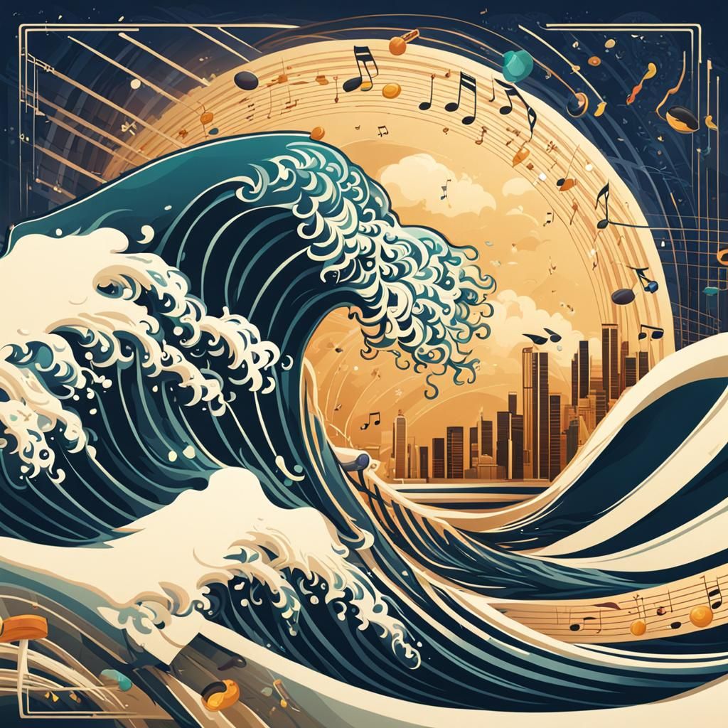 Musical Waves Played on Seapiano