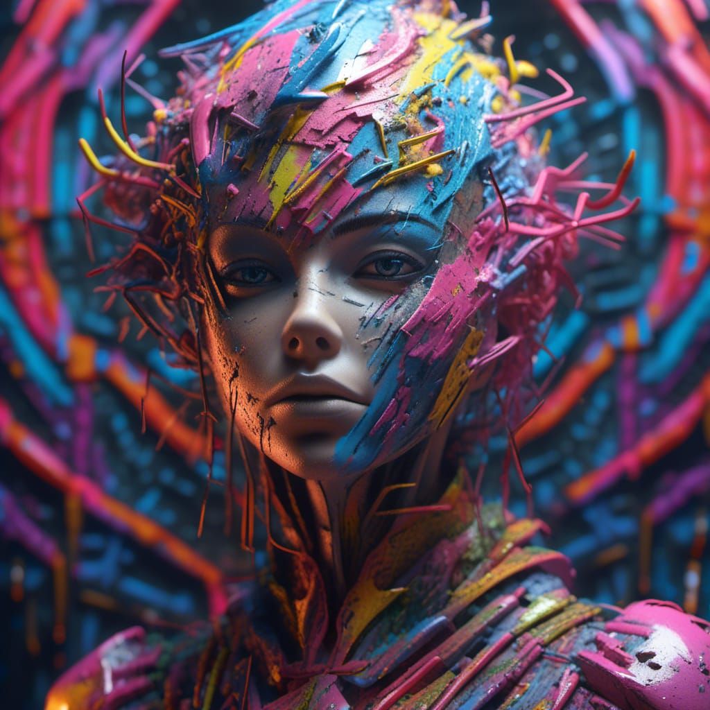 Wild Cat in Dark Fantasy Style