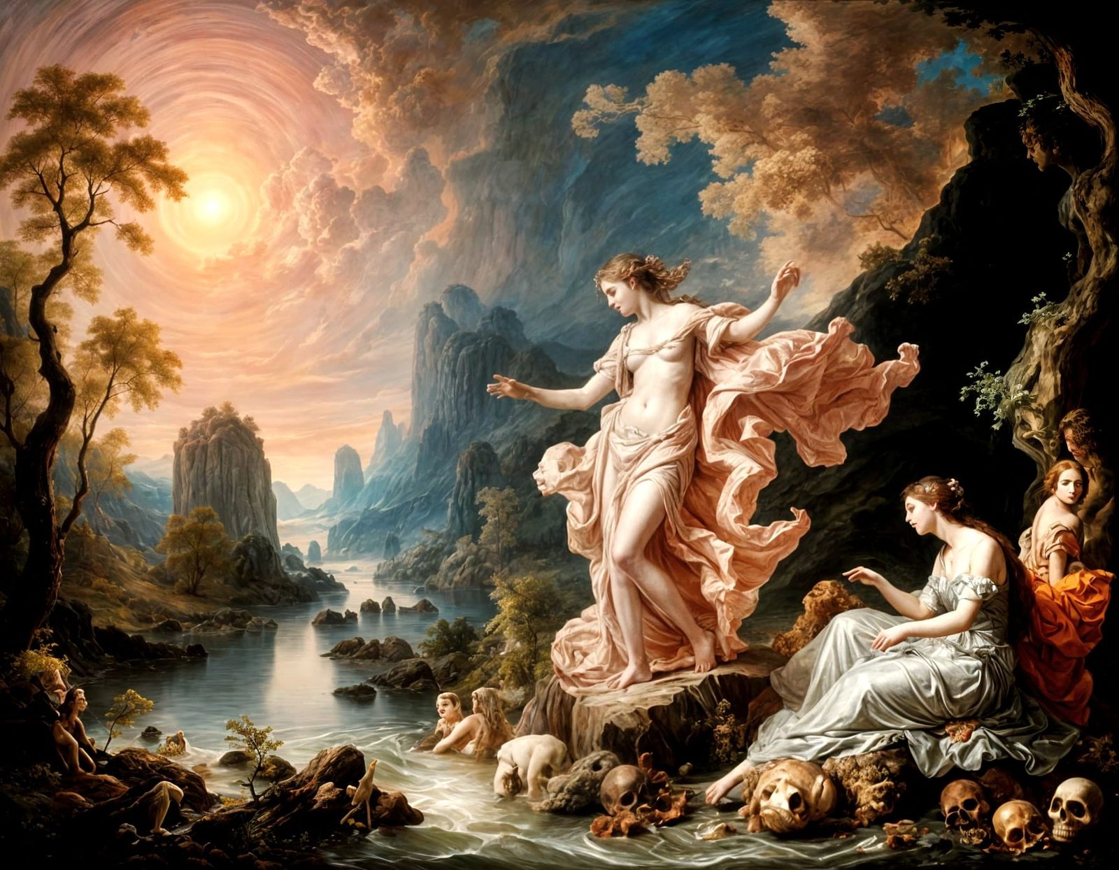 Eurydice in the Underworld (17th Century, French baroque Lou...