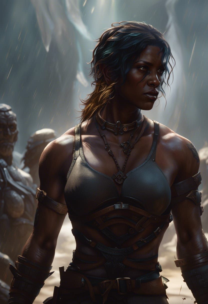 Muscular Women Captured: Dark Fantasy Concept Art