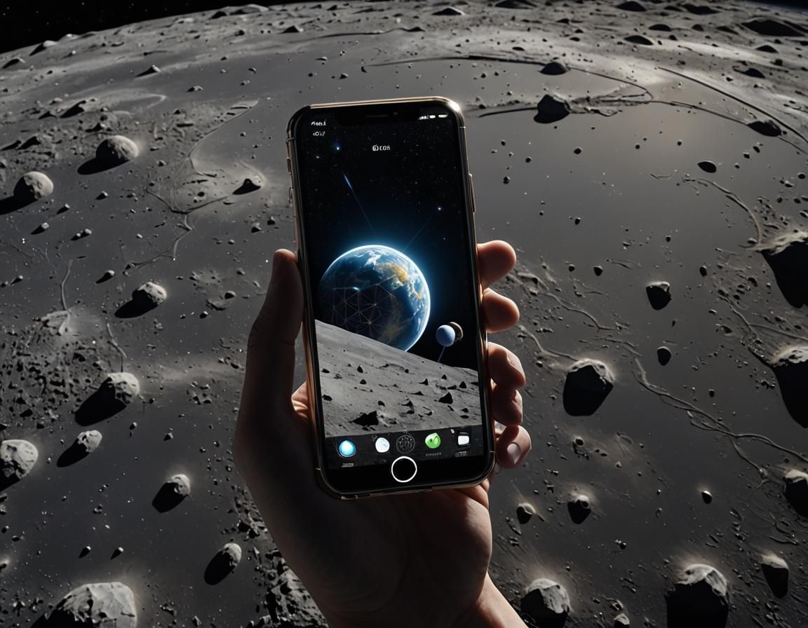 A humanoid with six fingers found another person's iPhone on the Moon. Who lost it?))