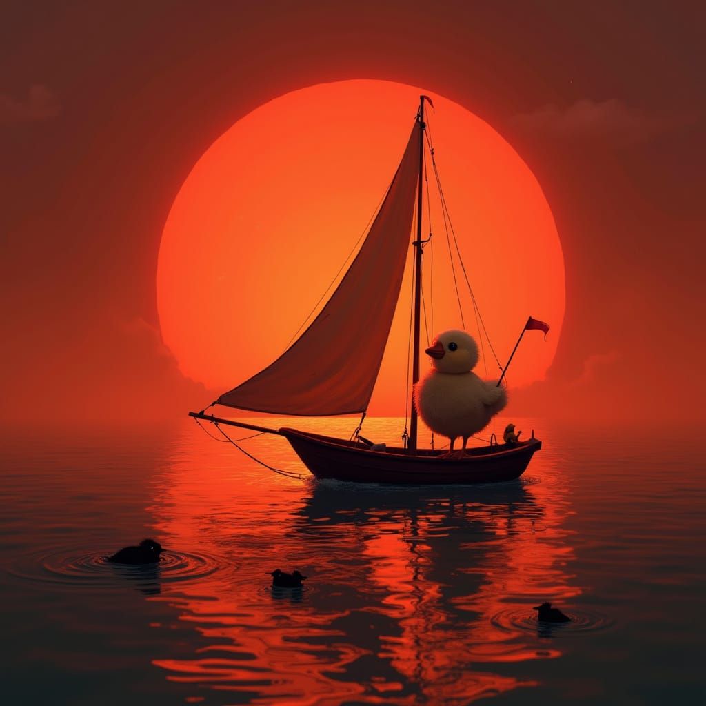 Chick Captain Sails into Da Vinci Sunset