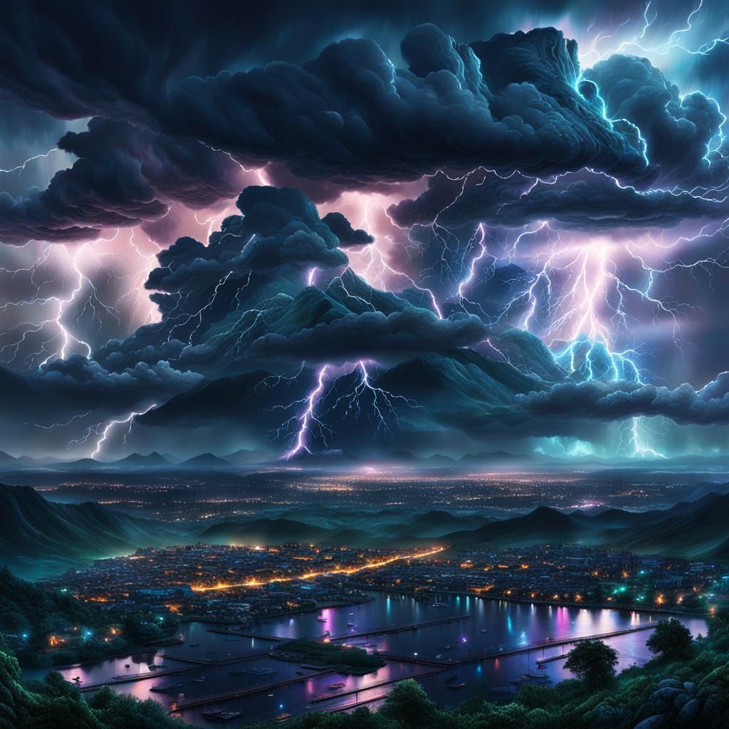 Epic Thunderstorm: Nature's Fury in Digital Art